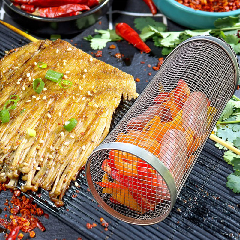 Rolling Grilling Basket for BBQ