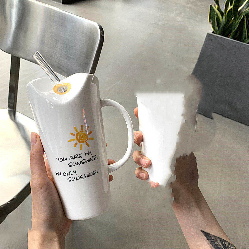 Simple Cute Creative Large Capacity Mug