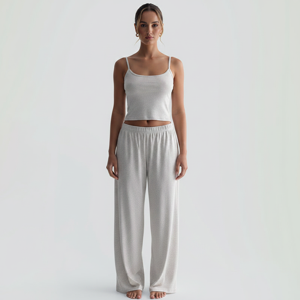 Women's Sleeveless Backless Sexy Cami & Trousers Suit