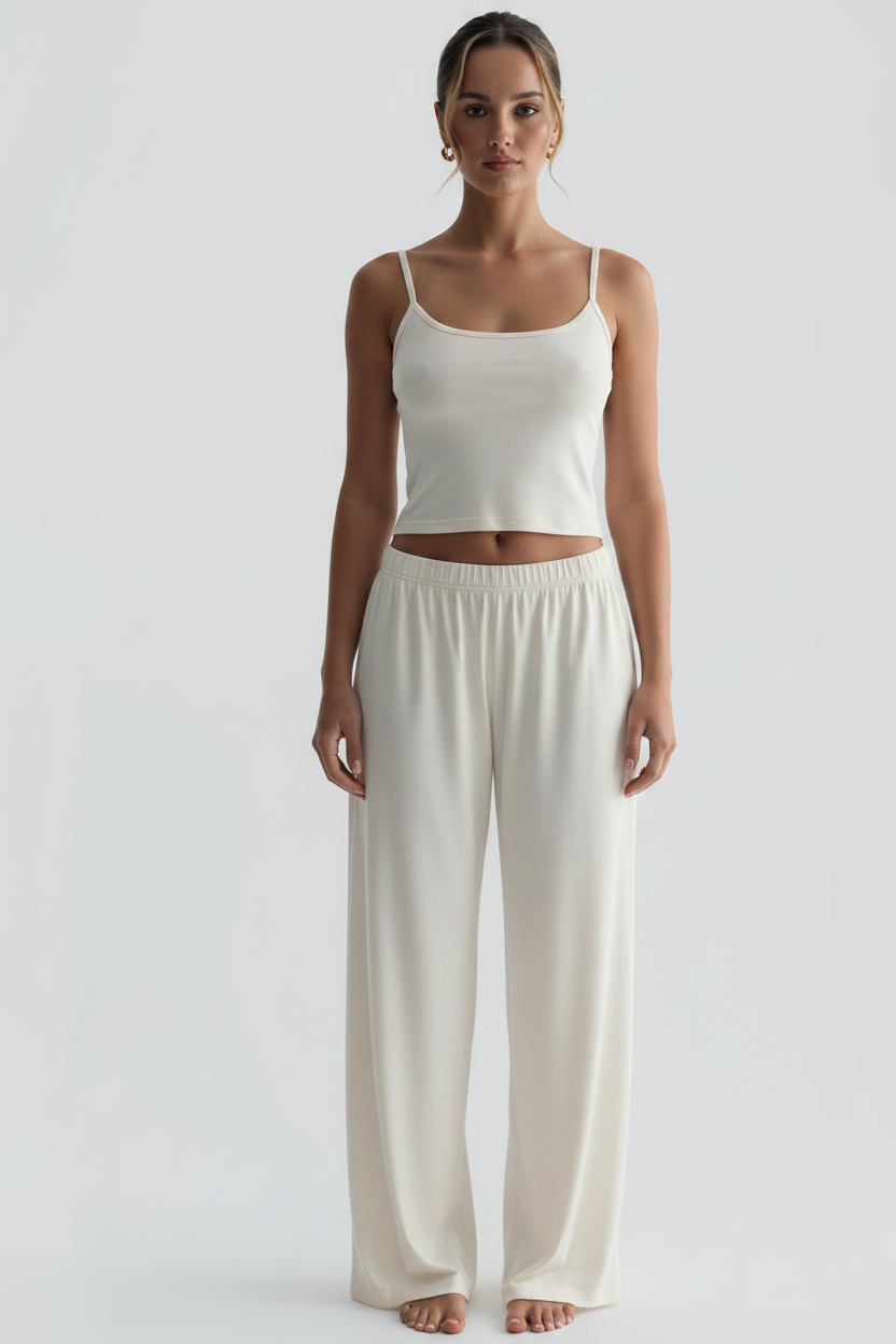 Women's Sleeveless Backless Sexy Cami & Trousers Suit