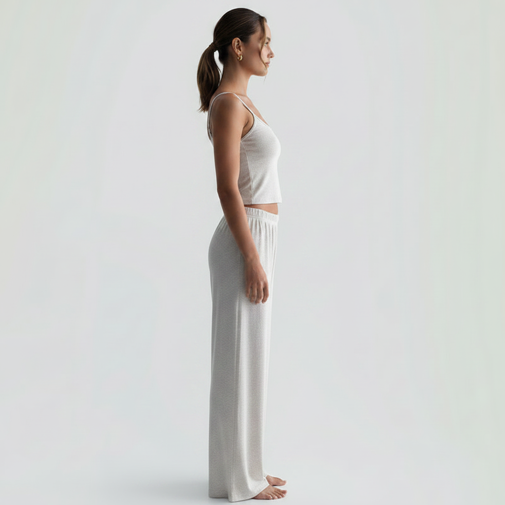 Women's Sleeveless Backless Sexy Cami & Trousers Suit