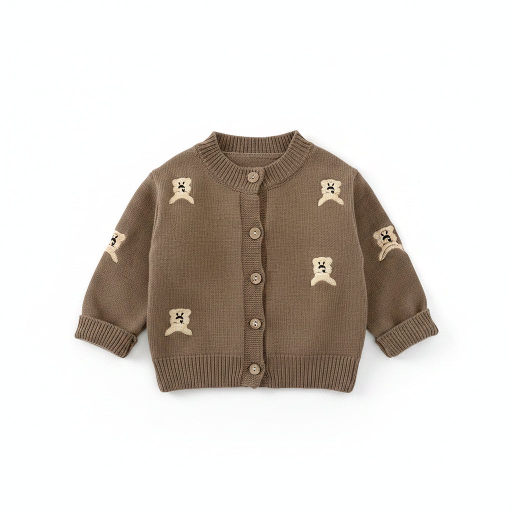 Cute Autumn Fashion Knitted Cardigan for Kids