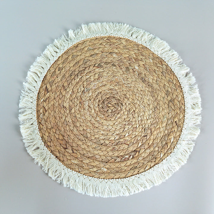 Round Straw Placemat Water Hyacinth Grass Woven