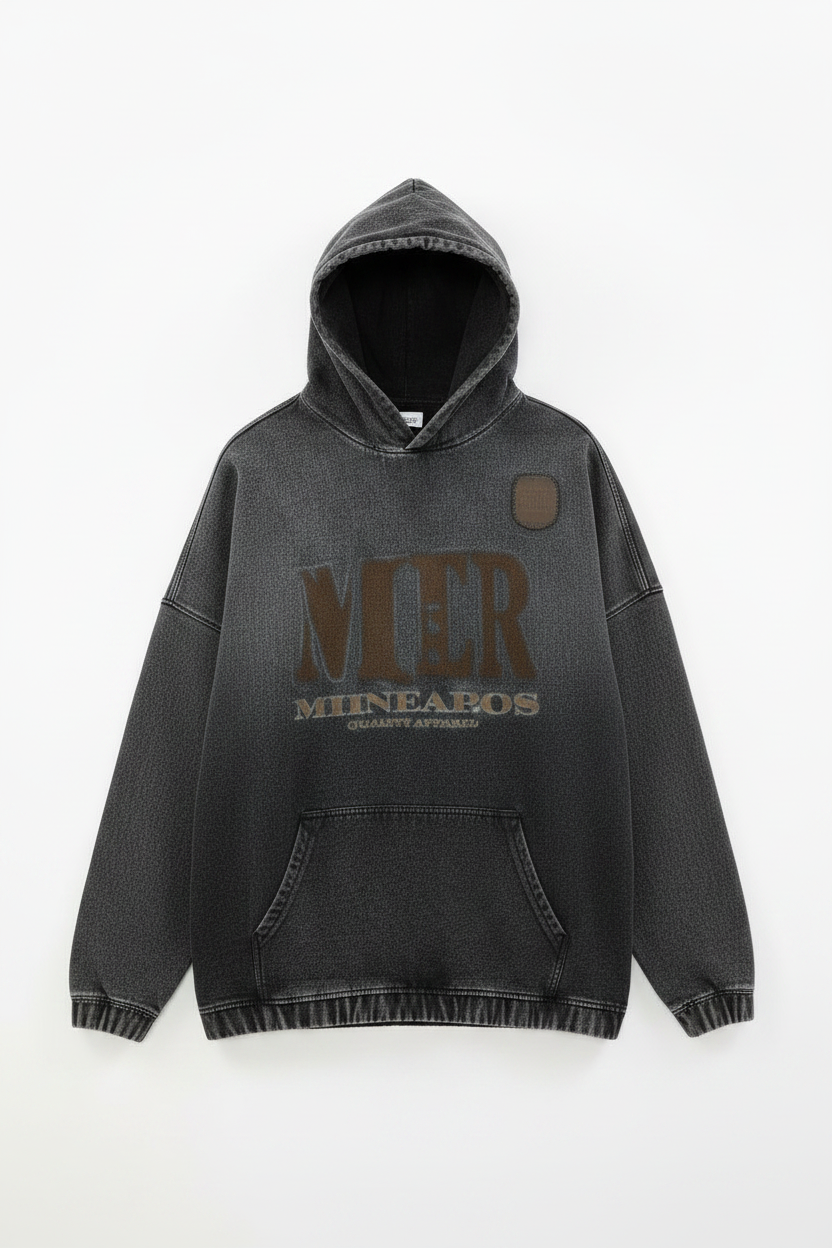Retro Denim Embroidered Couple Hoodie