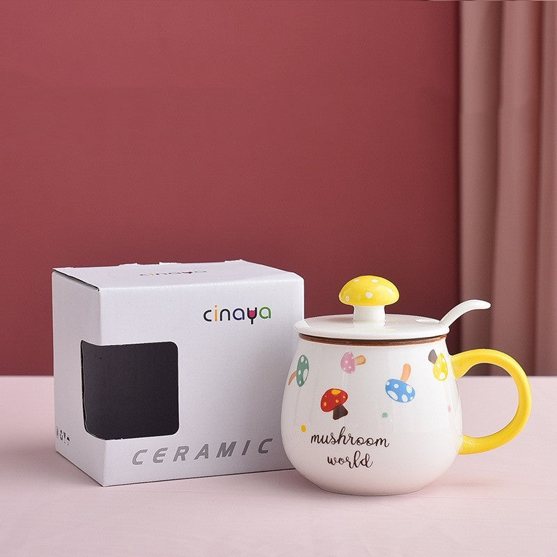 Creative Mushroom Mug Cartoon Lovers Office