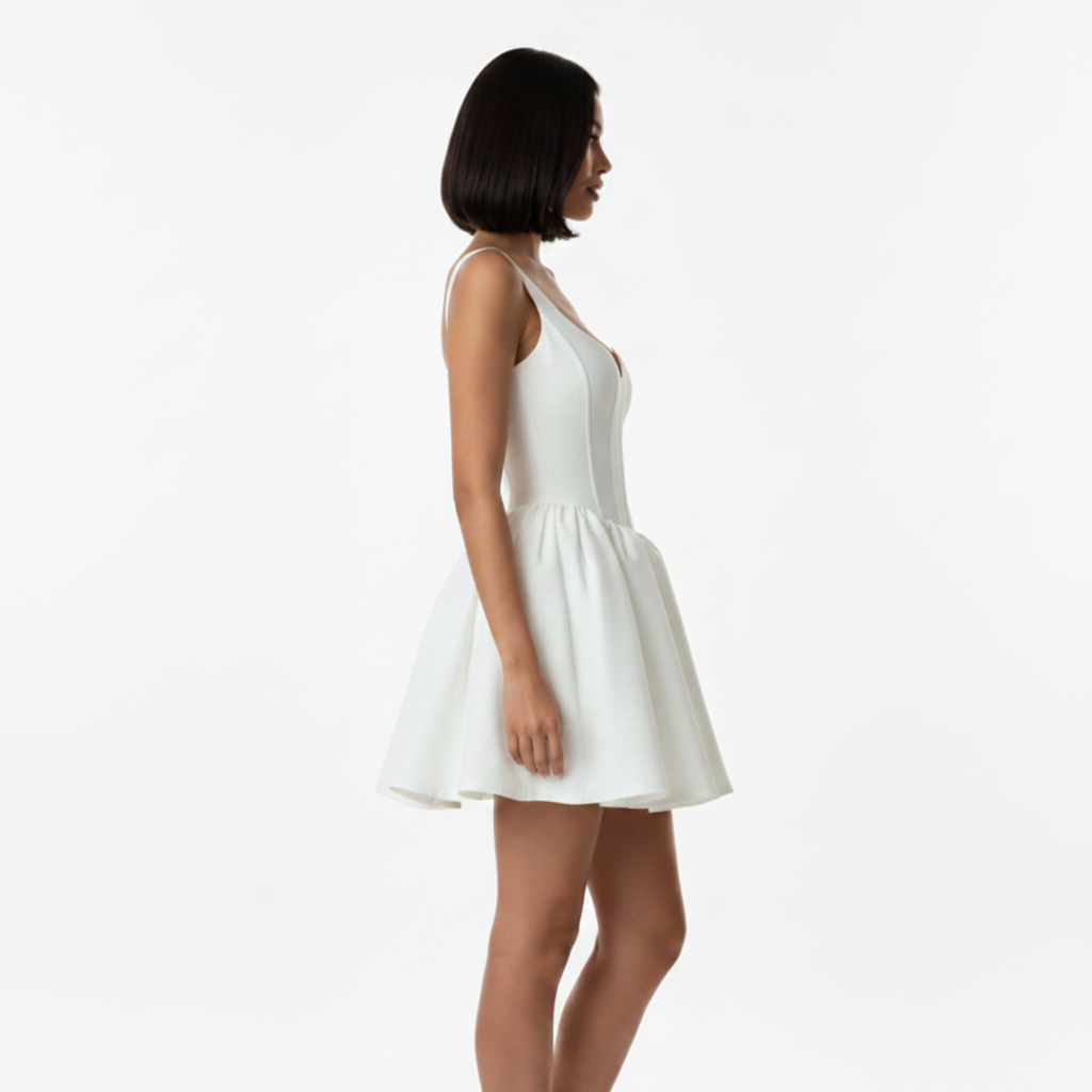 Women's Silk Fishbone Slip Dress – Waist-Cinching