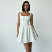 Women's Silk Fishbone Slip Dress – Waist-Cinching