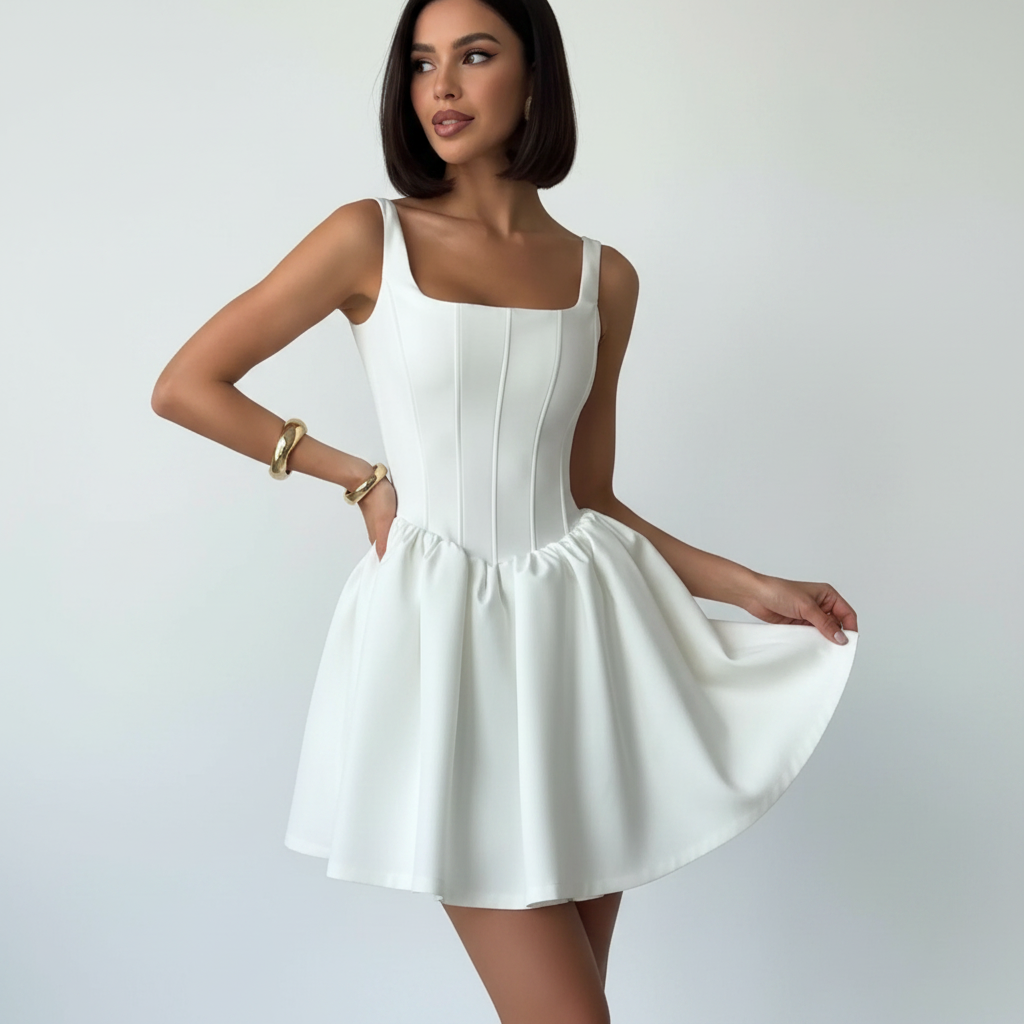 Women's Silk Fishbone Slip Dress – Waist-Cinching