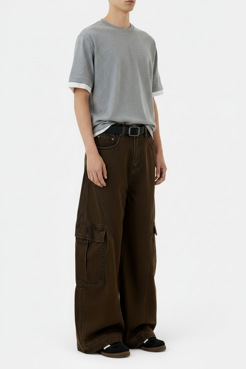 Retro High Street Utility Cargo Matchet Pants