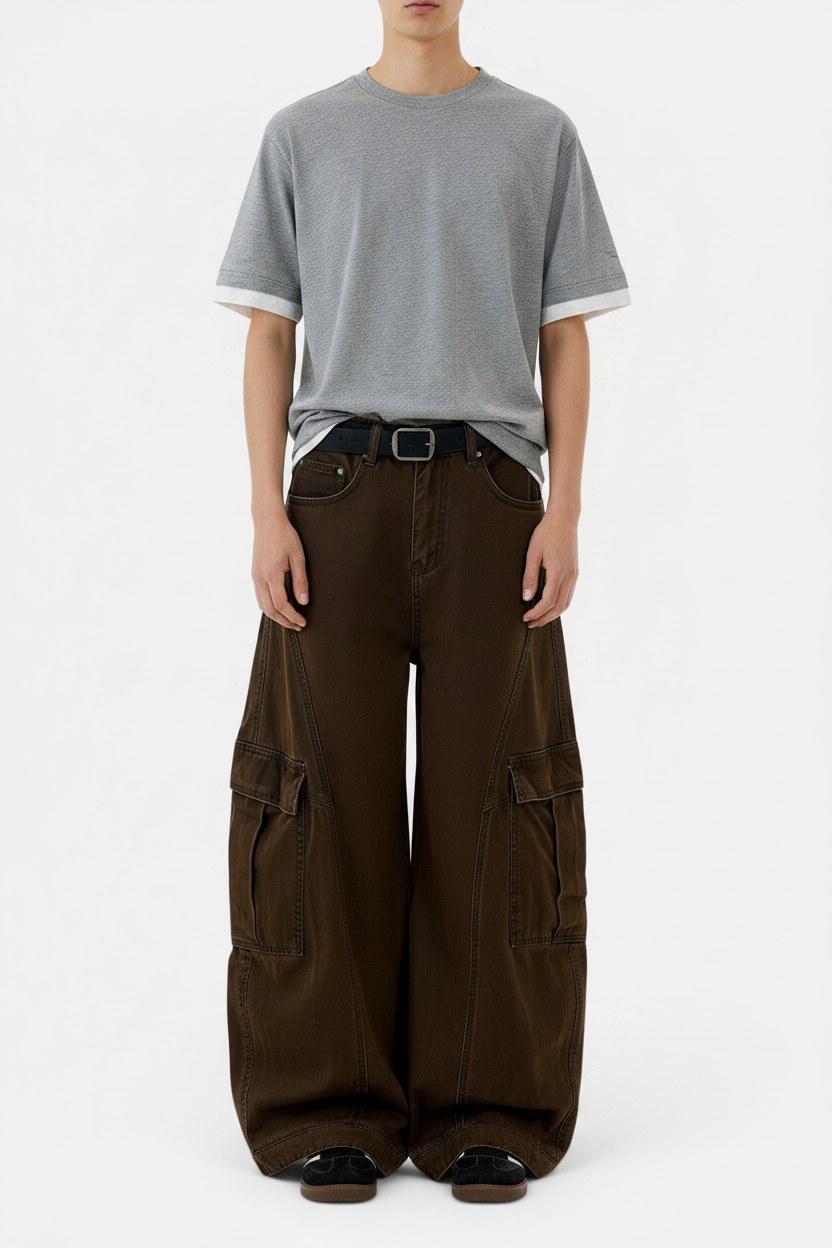 Retro High Street Utility Cargo Matchet Pants