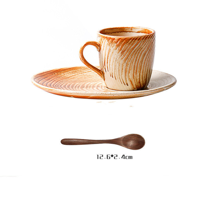 American Middle Ages Handmade Pottery Cup And Saucer Set