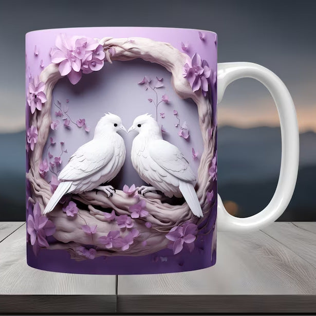 American Cardinals Holly Bird Ceramic Coffee Mug