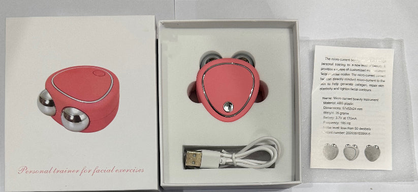 Micro-current Double Roller Facial Massager