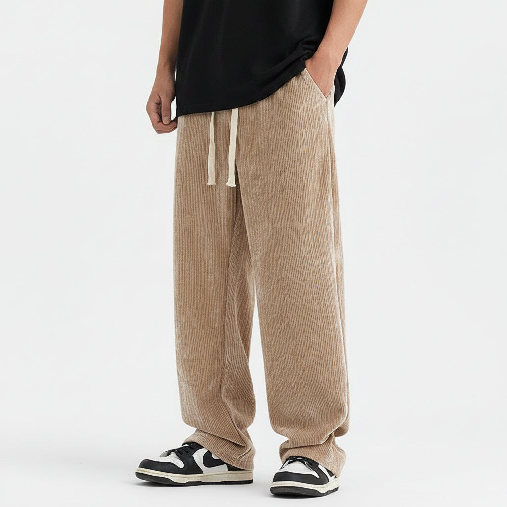 Men's Corduroy Draped Knit Sweatpants
