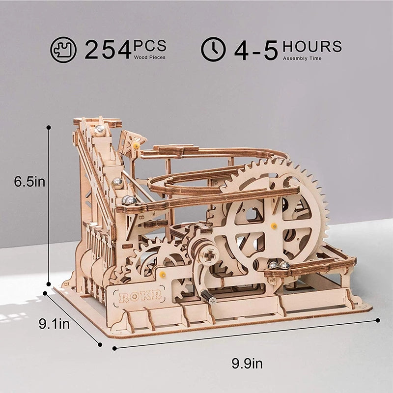 3D DIY Wooden Roller Coaster Puzzle